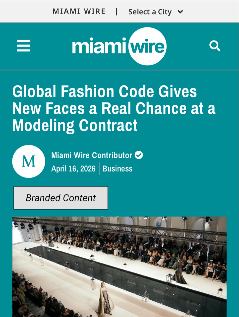 Global Fashion Code Gives New Faces a Real Chance at a Modeling Contract