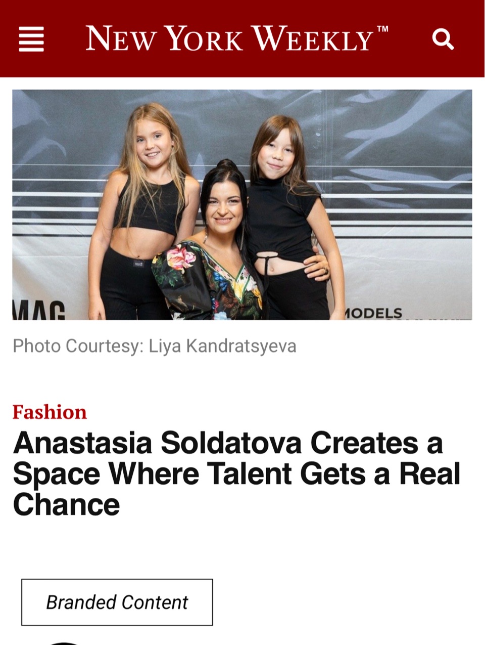 Anastasia Soldatova Creates a Space Where Talent Gets a Real Chance